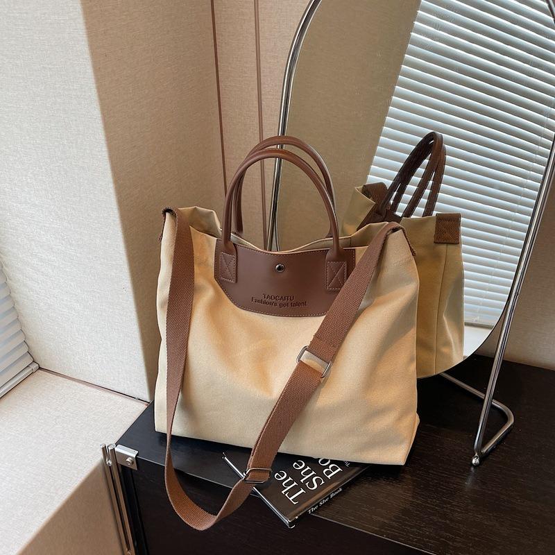 Large Capacity Bag New Women's Bag Fashion Commuter Shoulder Bag Canvas Trendy Versatile Large Tote Bag