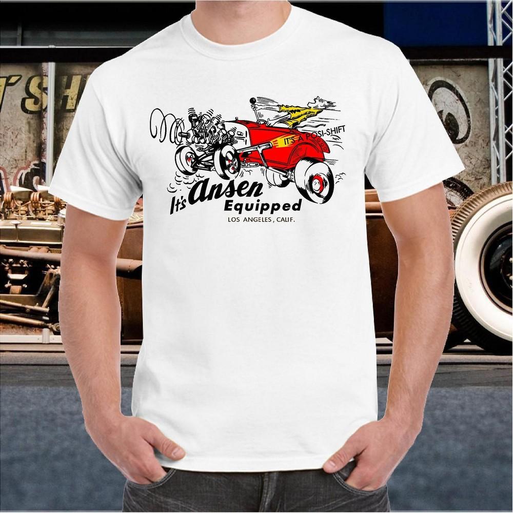 

Ansen Equipped T-SHIRT T SHIRT CLOTHING 100% COTTON HOT ROD RAT ROD VINTAGE L