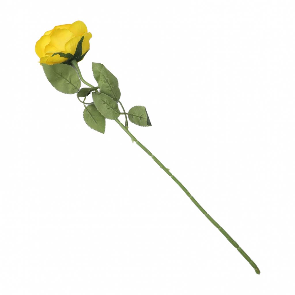 Realistic Single Rose Artificial Flower for Living Room and Event Arrangement