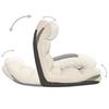Floor Chair Foldable Cream Fabric