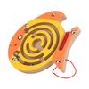 Wooden Magnetic Maze Educational Intellectual Kids Toy Puzzle Game Pen Gift #Yellow Fish