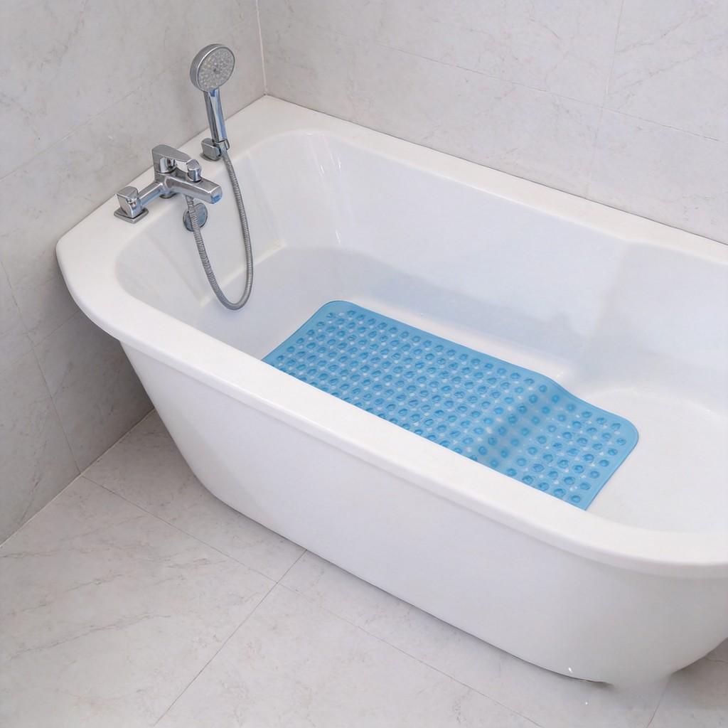 Pvc Shower Mat With Suction Cups For Bathroom Antislip Safety Nonslip Design