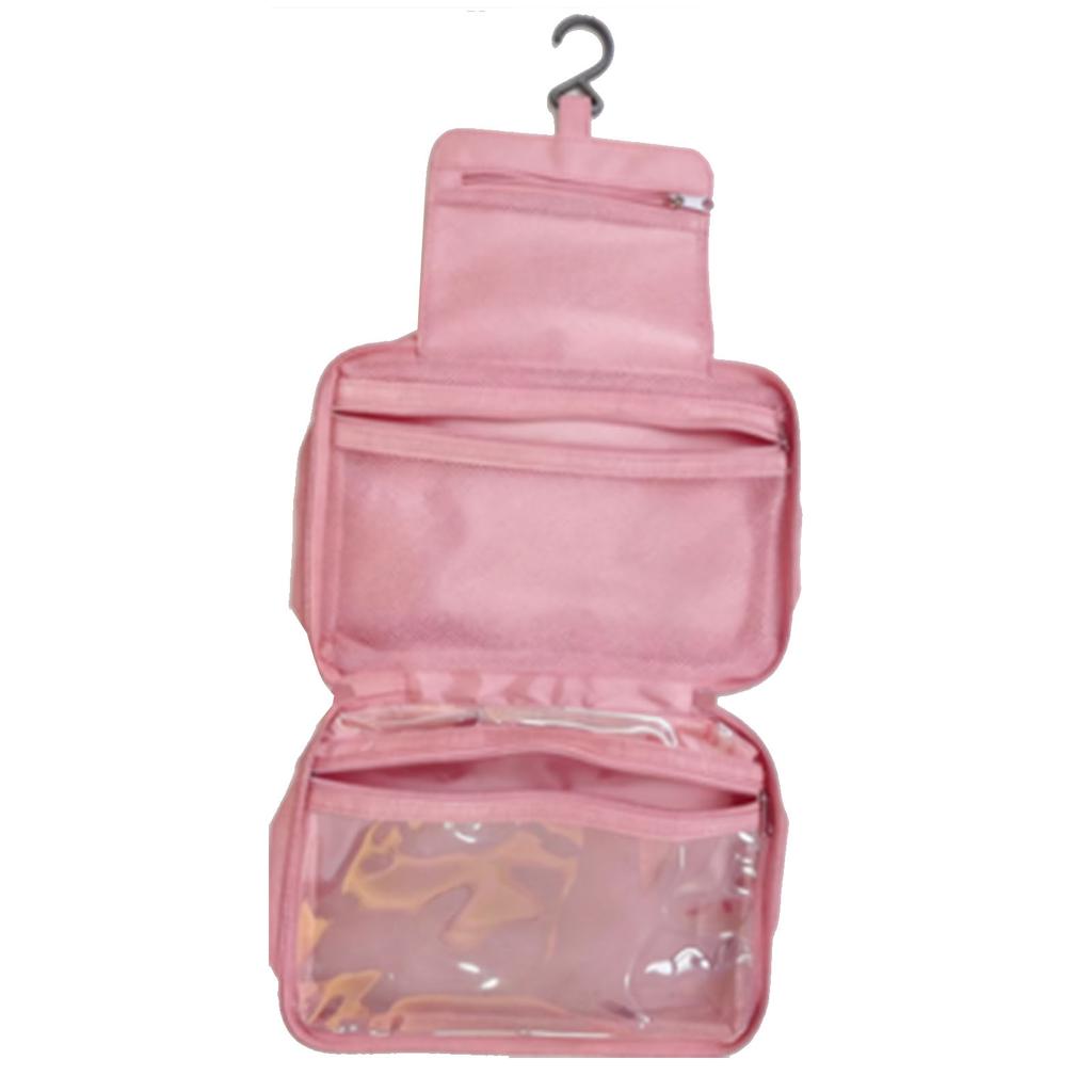 Travel Toiletry Bag Portable Hanging Makeup Cosmetic Bag Dry Wet Separation Multifunctional Oxford Fabric Foldable