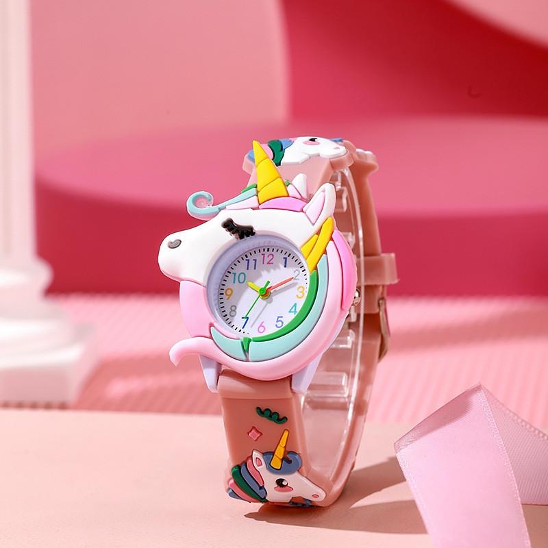 Orologio per Bambini Che i Bambini Amano Ragazzi e Ragazze Orologio con Cinturino in Silicone 3D Orologio Unicorno Cartoon per Bambini