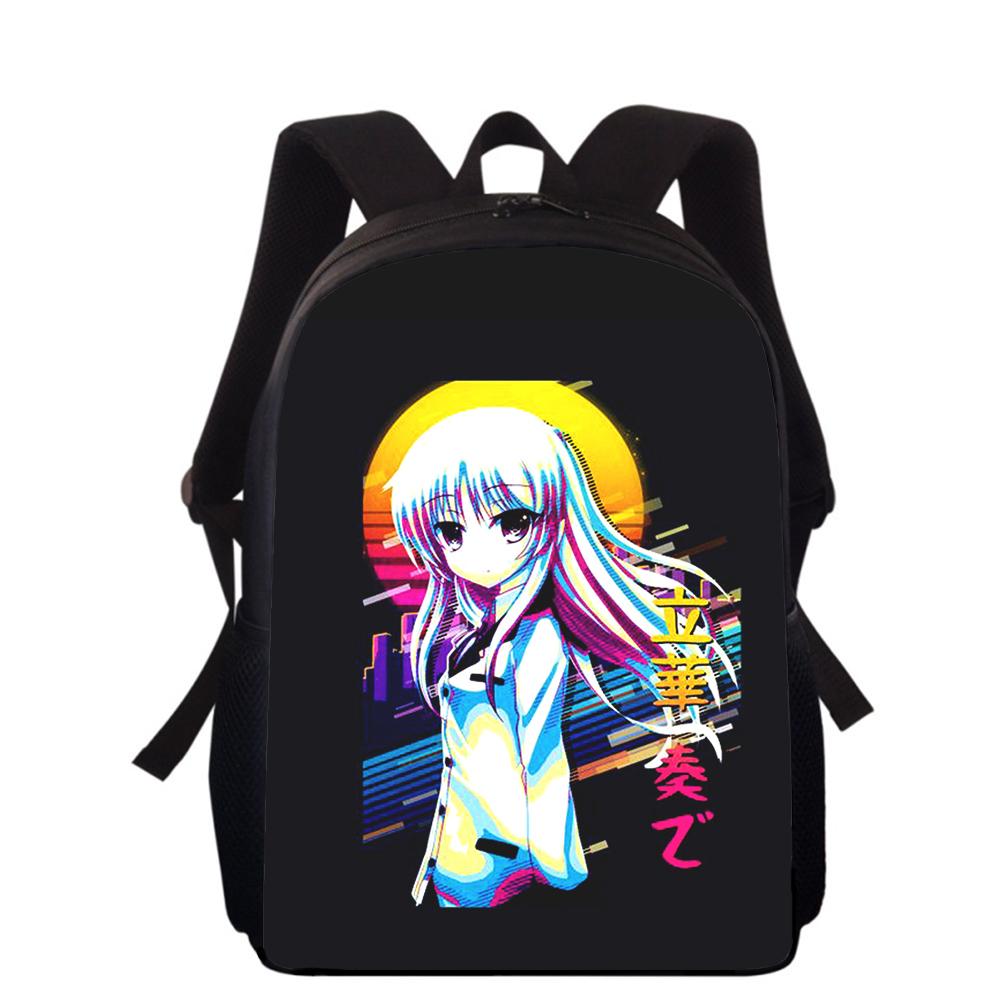 Angel Beats Tachibana Kanade 16" 3D Print Kids Backpack Primary School Bags for Boys Girls Back Pack Students School Book Bags