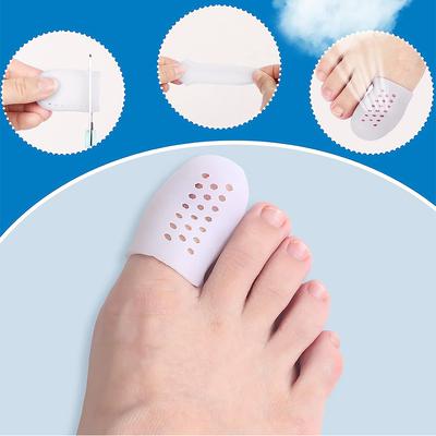 30Pcs Breathable Silicone Toe Caps Toe Protectors Washable Reusable XS/S/M 3Size