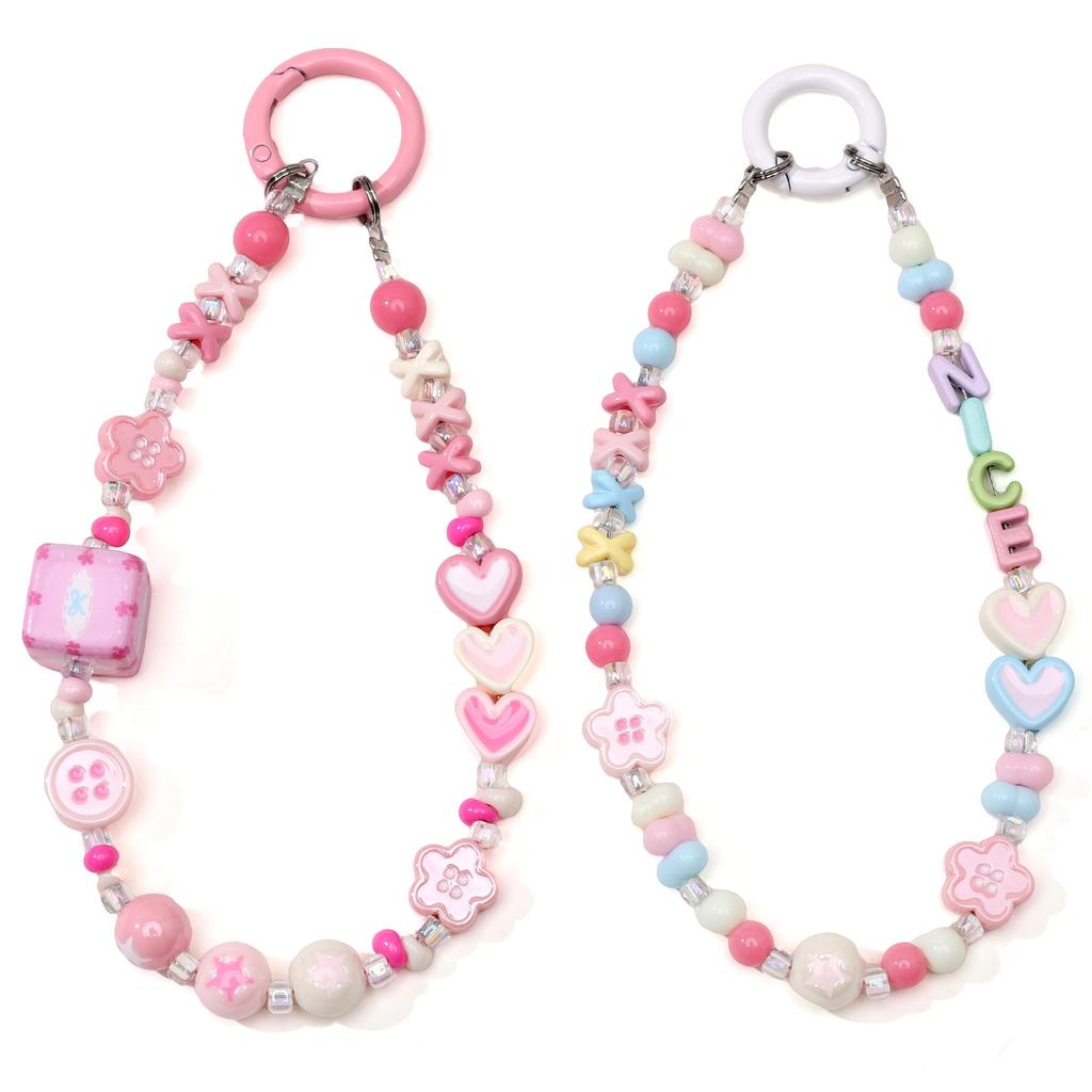 5/20Pcs Love Acrylic Beads Drip Oil Macron Series Beads For DIY Handmade Bracelets Necklaces Jewelry Making