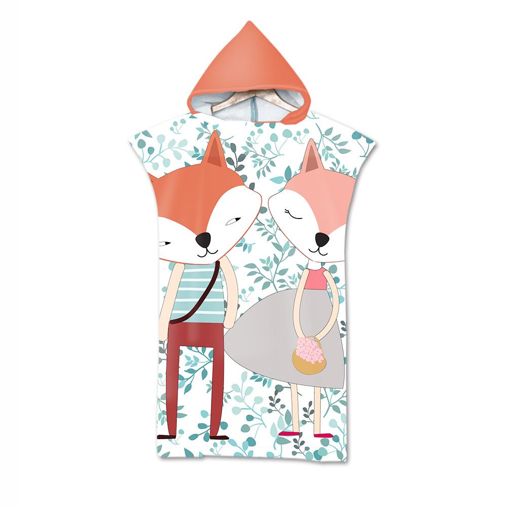 Adult Bath Towel Beach Towel Cape Geometric Print Hooded Bath Towel