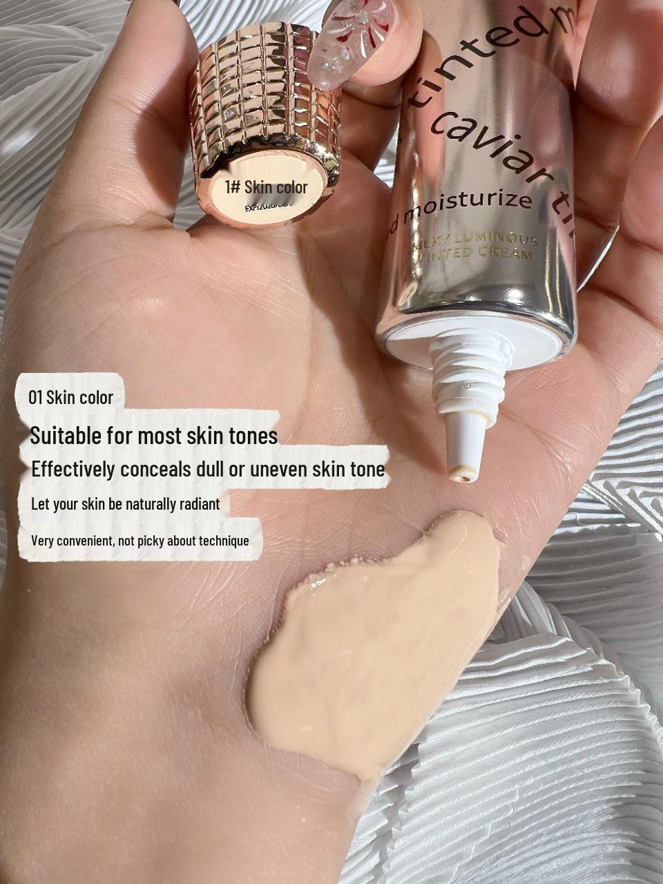 Anlusi 3-in-1 Soft Light Tinted Moisturizer & Primer with SPF, BB Cream, and Concealer.