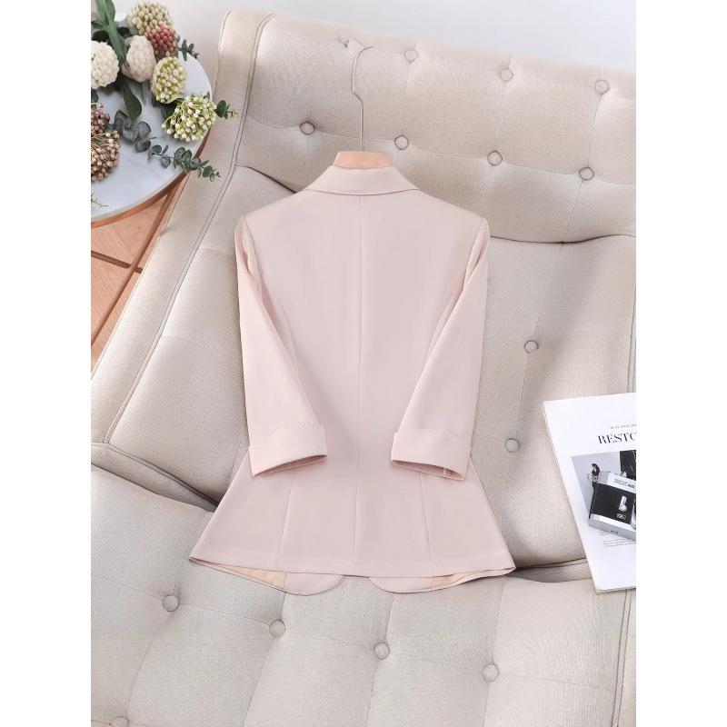 Women's Summer Seven-Sleeve Slim Blazer - Stylish Professional Jacket