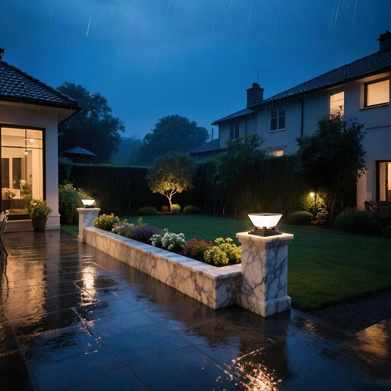 Solar Outdoor Garden Pillar Light - Perfect for Courtyard, Villa, Family Gatherings, and Camping