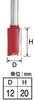 Takagi EARTH MAN TRBP-8 Carbide Trimmer Router Bit Straight Bit 0.5 inches (12 mm)