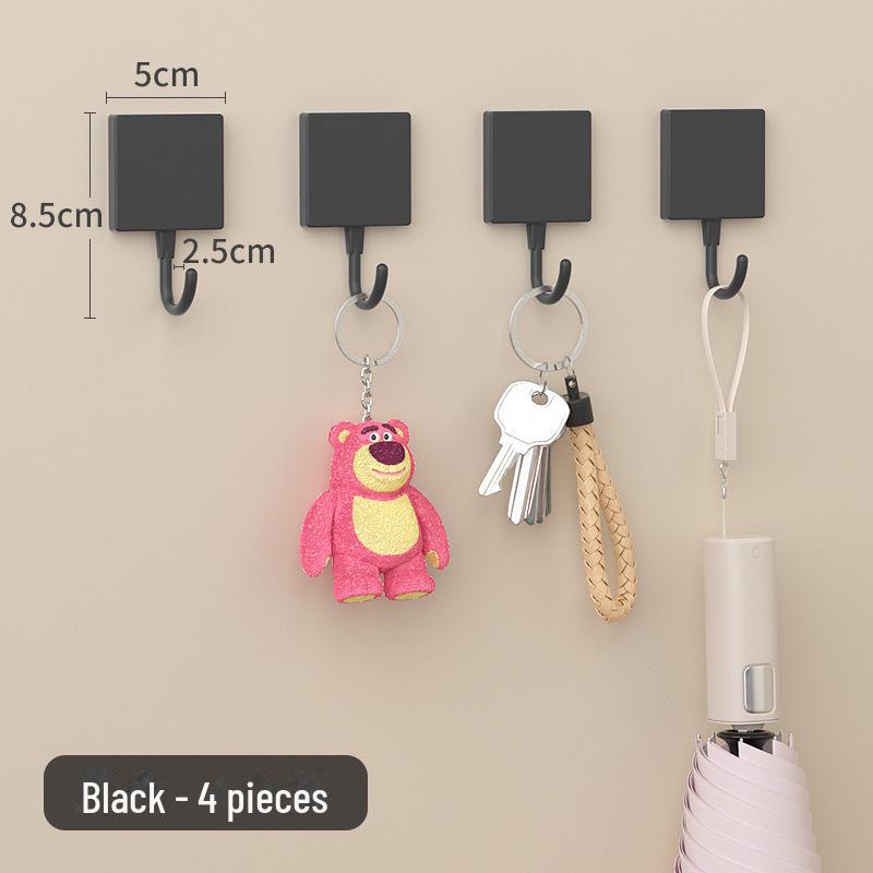 Punch-Free Strong Adhesive Wall Hooks - Round Key & Kitchen Hooks