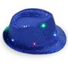 Led Light Up Jazz Hat Cowboy Hat Stage Performance Party Accessory With Replaceable Battery And Long Working Time