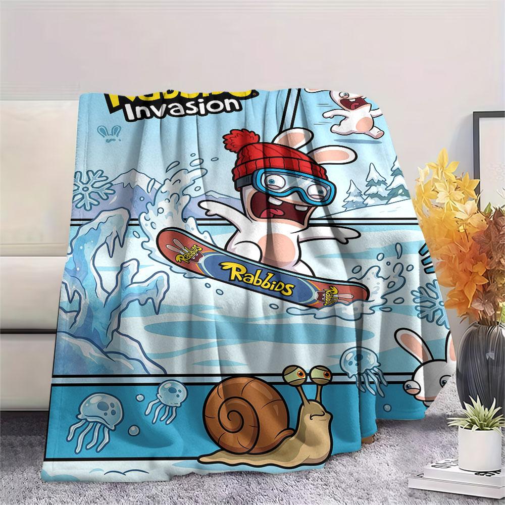1PC Rabbids Invasion Fantasy Blanket, High Quality Comfortable for All Seasons, Home Decor, Warmth and Comfort