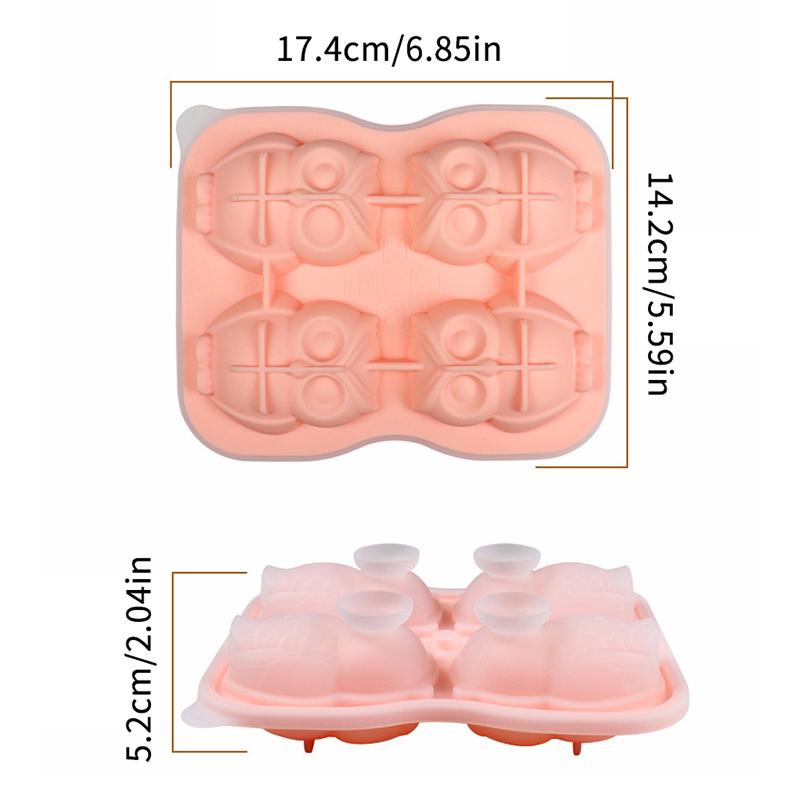 Cute Owl Ice Cube Mold, Owl Shapes Ice Cube Tray, Silicone Ice Mold Fun Shapes, Make 4 Large Owl Ice Balls