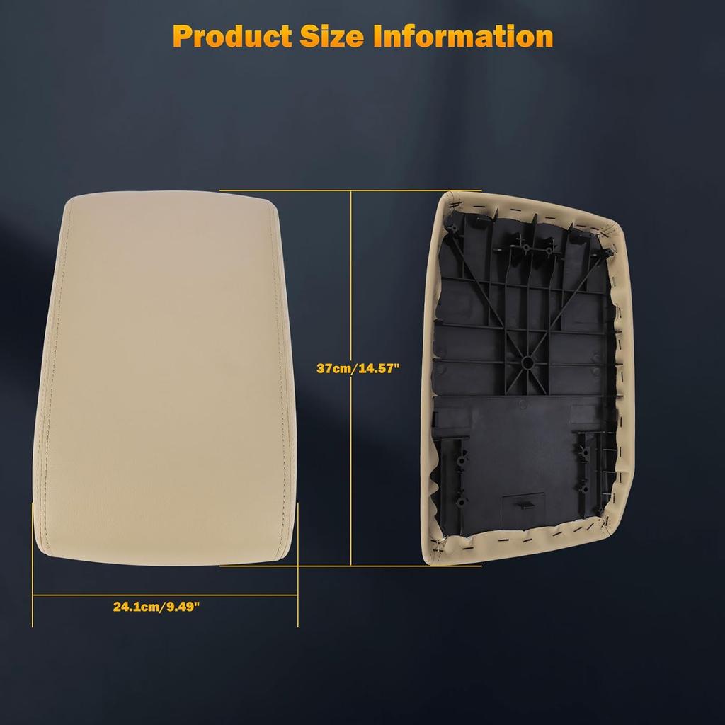 ASAPE Center Console Lid Armrest Cover Replacement for 2008-2013 for Toyota Highlander (Beige)