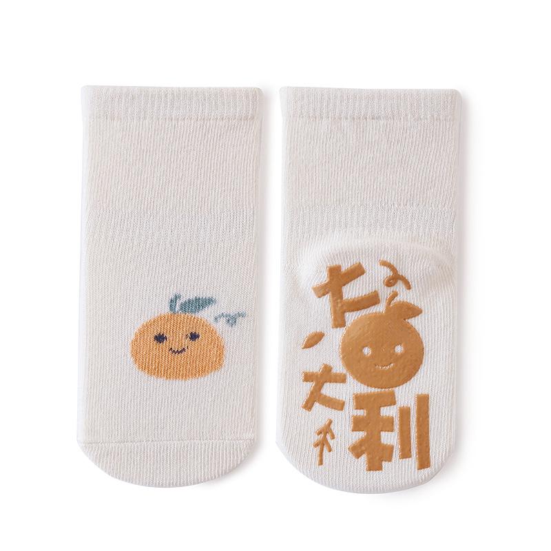 Bawełniane skarpetki antypoślizgowe dla niemowląt i małych dzieci - styl wiosenno-jesienny