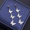 Korean Style Butterfly Tassel Earrings – High-End Christmas Jewelry for Women