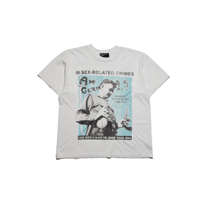 Letter printing retro portrait American tide brand loose men's and women's casual short-sleeved T-shirt tide
