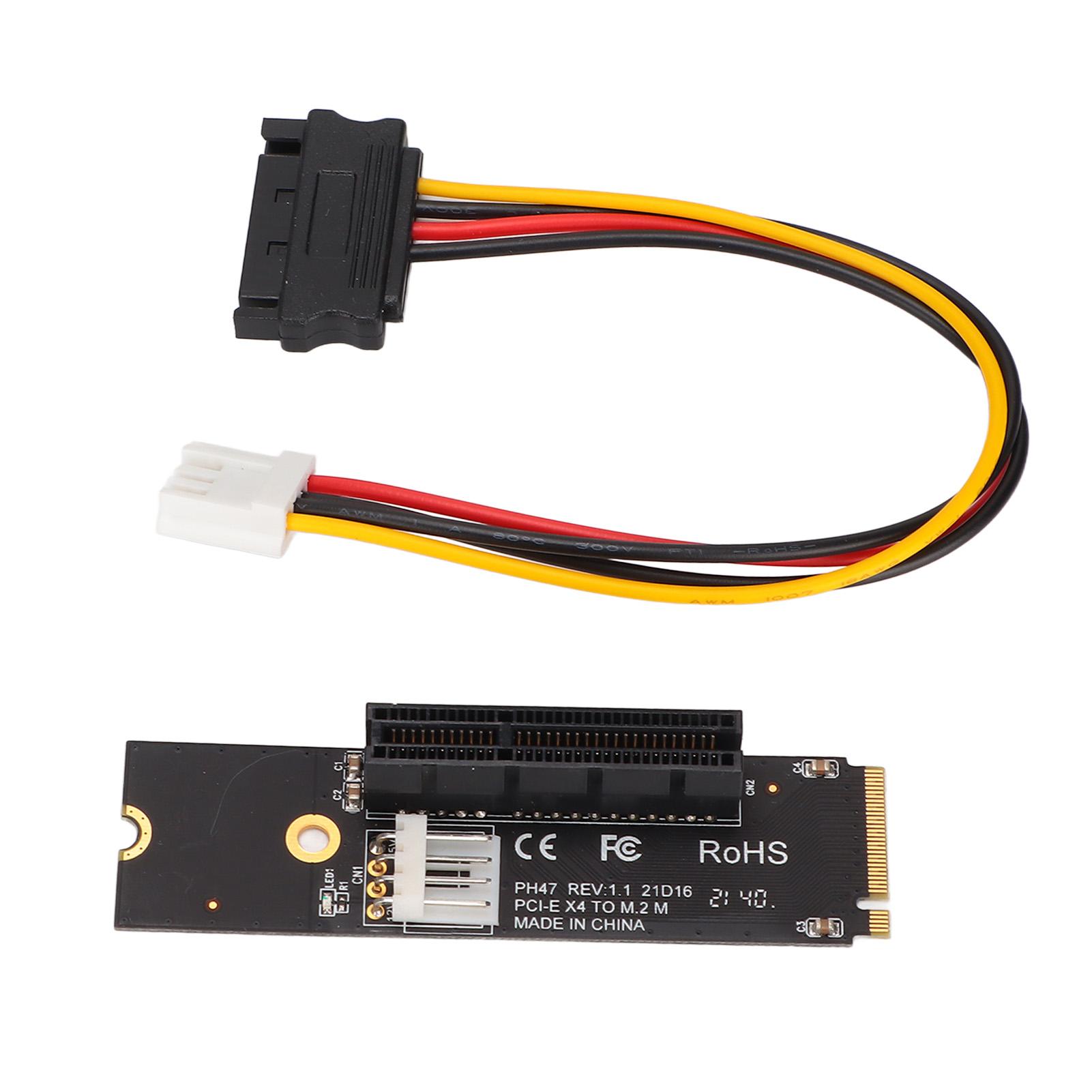 

NGFF M.2 to PCIE X4 Riser Card NGFF M.2 to PCIE X4 Adapter Card with LED Indicators for Bitcoin Miner Mining