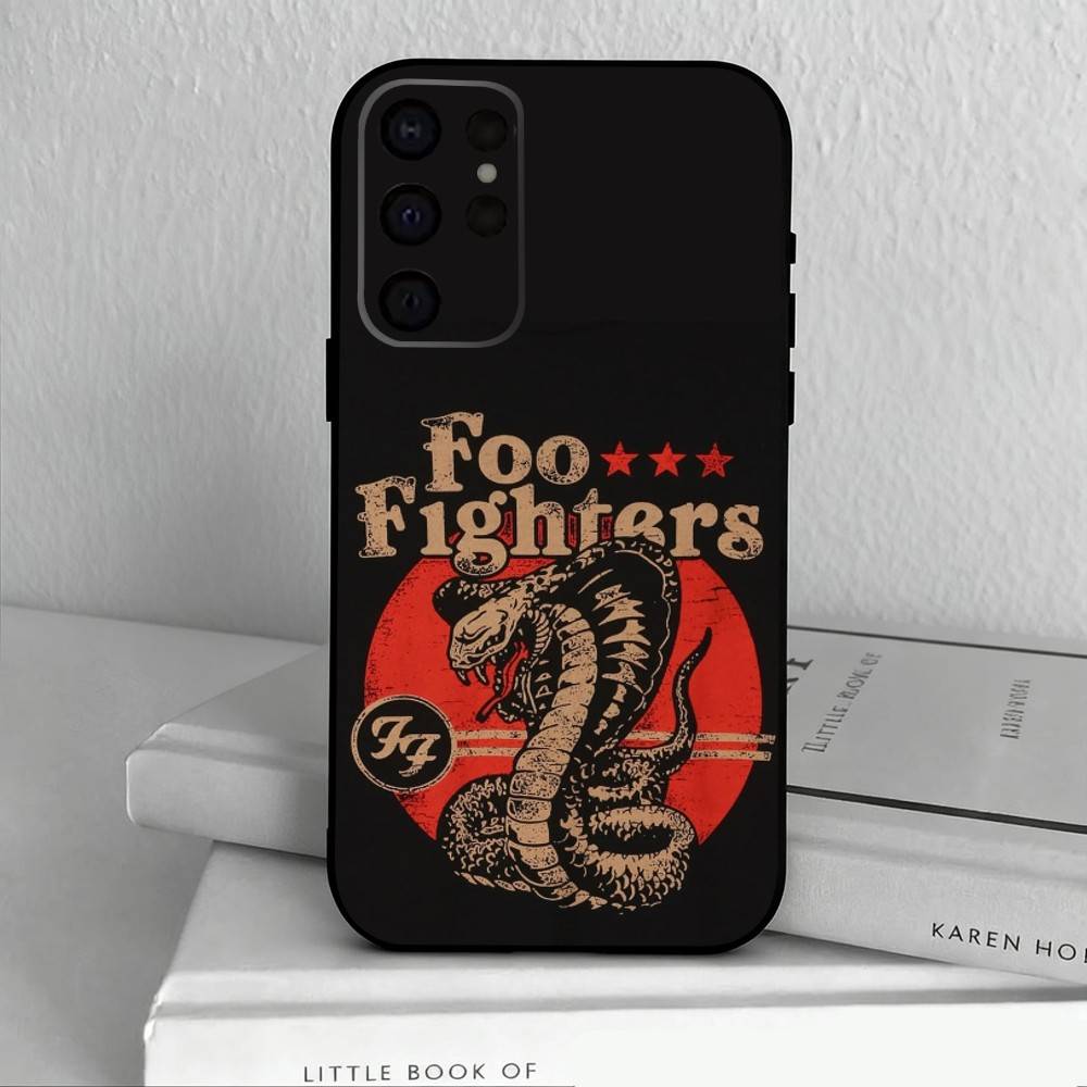 Hochoktanige Band Foo Fighters Handyhülle Für Samsung S25,S24,S21,S22,S23,S30,Ultra,S20,Plus,Andere Weiche Schwarze Hülle