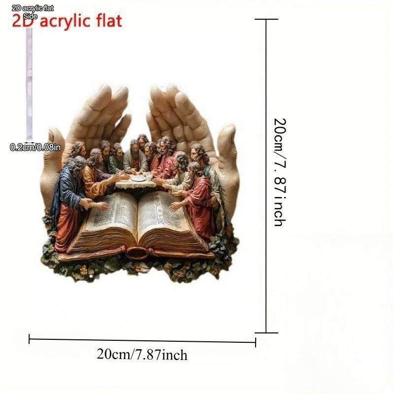 2D Flat, Acrylic Apostles Standee Desktop Decoration, with Base, Suitable for Wall Decoration, Porch, Room, Villa, Accents Home, Hallway, or Workplace