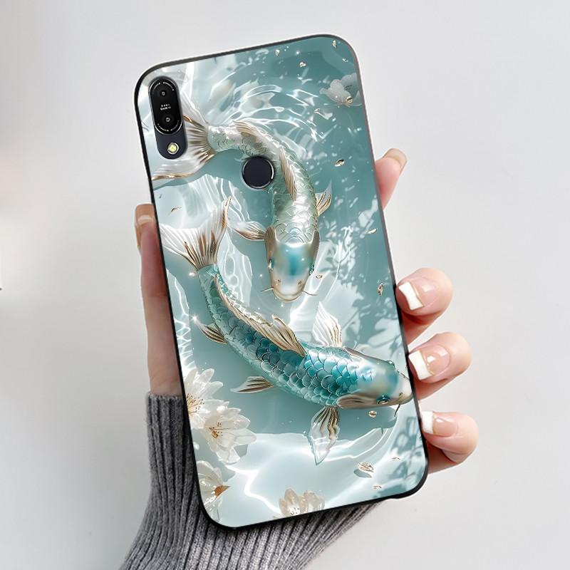 For Asus Zenfone Max Pro M1 ZB602KL ZB601KL X00TD / Max M1 ZB555KL X00PD Case Rabbit Cartoon Animals Black Soft Silicone Cover