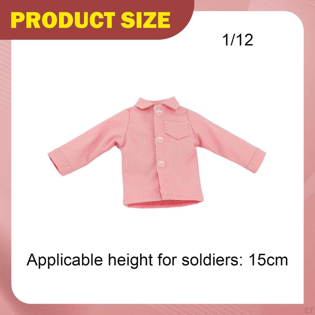 1/ Figure Clothes ,Miniature Shirt, Photo Prop Doll Costume Accessories for 6" Male Figures Body