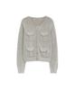 SUNBURNPROJECT Multi Pocket Crop Cardigan, Gray