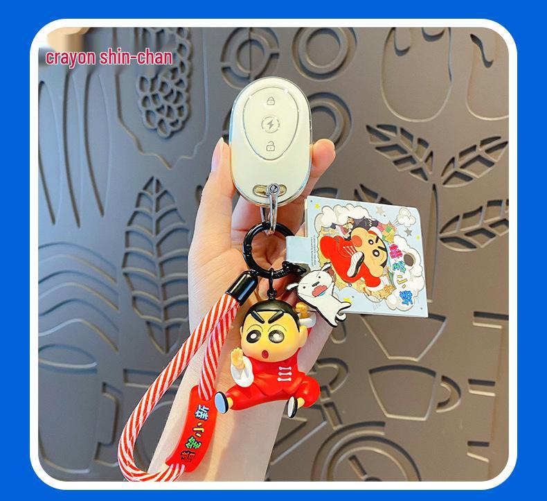 Crayon Shin-chan Kung Fu Keychain | Cute Backpack Pendant for Couples