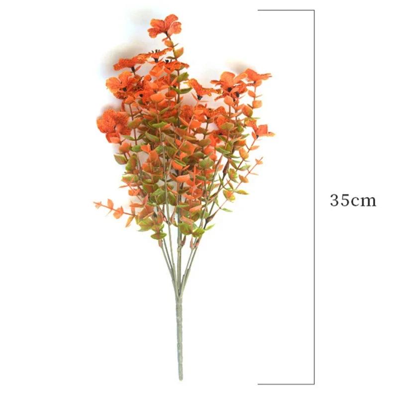 

Artificial Fall Flowers Outdoor Plastic Shrubs Fake Plant for Garden Home Wedding Halloween Thanksgiving Autumn Party Decoration