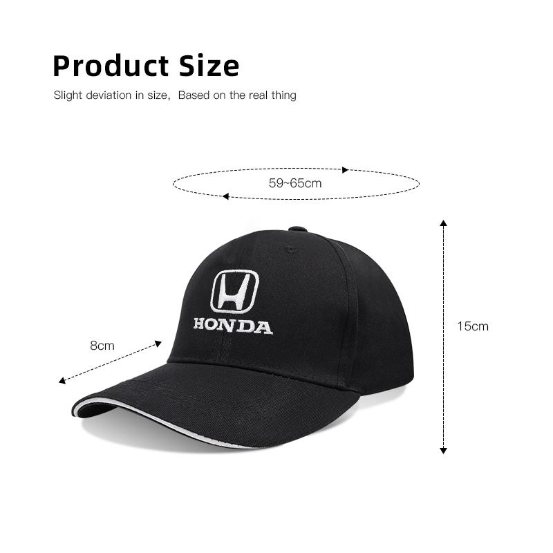 Car Logo Embroidery Baseball Cap Adjustable Casual Sunscreen Hats Sports Caps For Honda Civic Fit Jazz Accord Pilot CRV Odyssey