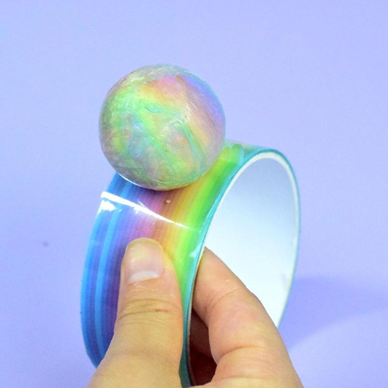 Bila de Bandă Adezivă Colorată Decomprimare Lipicios Rulare DIY Jucării Amuzante Bile Colorate Fabricare Jucărie Colorată Mascare Lipici