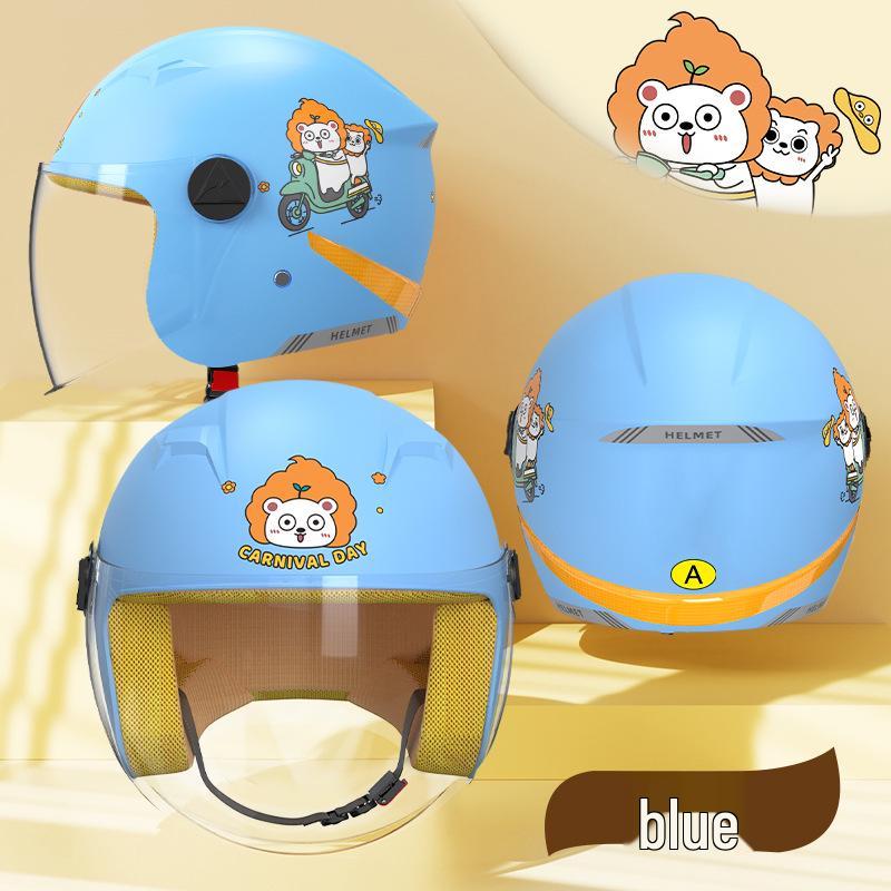 Kids' Cartoon Safety Helmet: Four Seasons Universal Warm Half Helmet for Boys & Girls