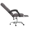 Massage Office Chair with Reclining Function Gray Artificial Leather