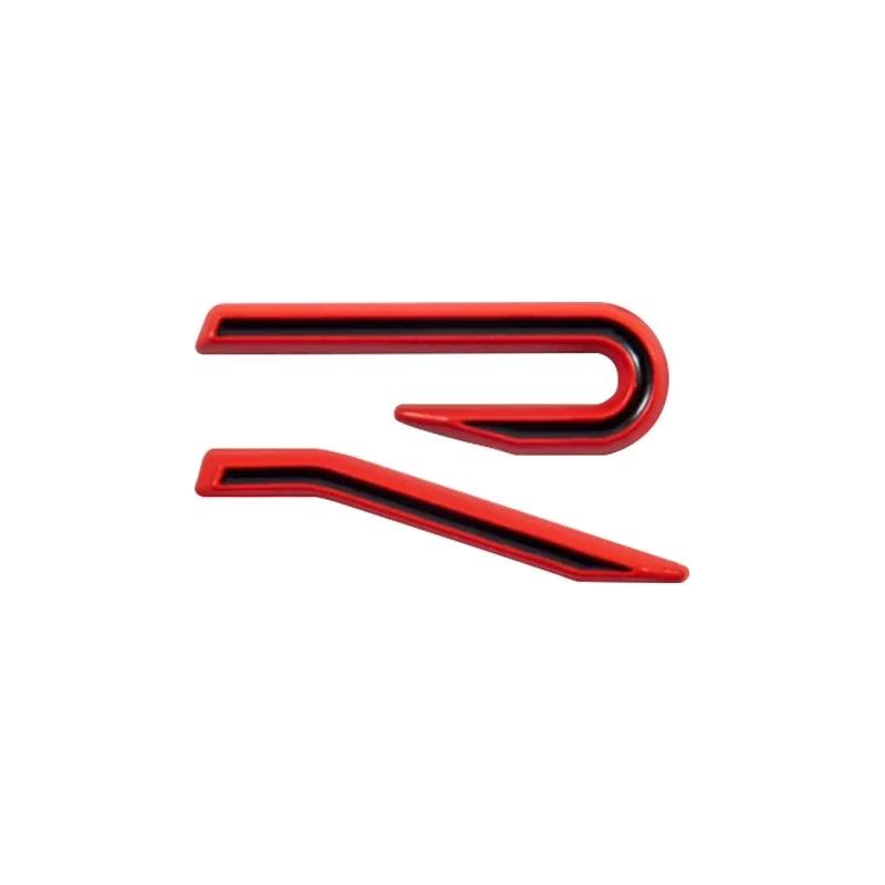 New R Logo Emblem Car Metal Body Tail Trunk Sticker Accessories For Volkswagen Tiguan Bora POLO PASSAT CC Touran GOLF Jetta