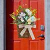 Door Hanger Basket Wreath Hanging Ornament Crafts Remembrance Gift Spring Artificial Flower