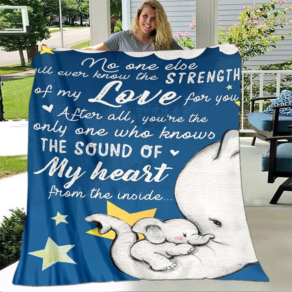 To My Daughter Son Letter Gift HD Blanket,Soft Throw Blanket for Home Bedroom Bed Sofa Picnic Travel Office Cover Blanket Kids