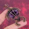 Star Amethyst Pendant Copper Wire Wrapped Gemstone Pendant Handmade Tortoise Pendant Copper Wire Wrap Jewelry Gifts for Wife Dainty Pendant