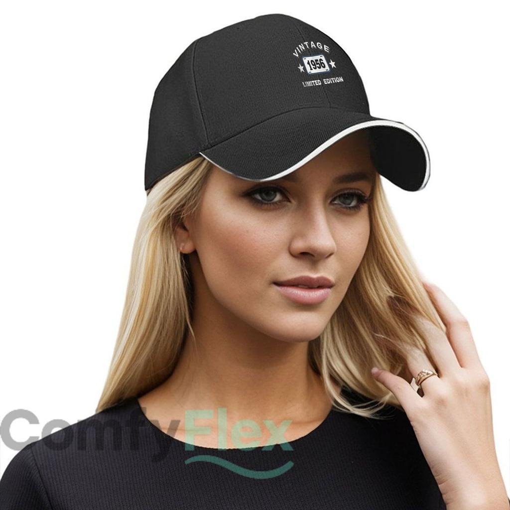 Vintage 1956 Retro Art Hip Hop Hat Fashion Outdoor Sports Sandwich Baseball Cap