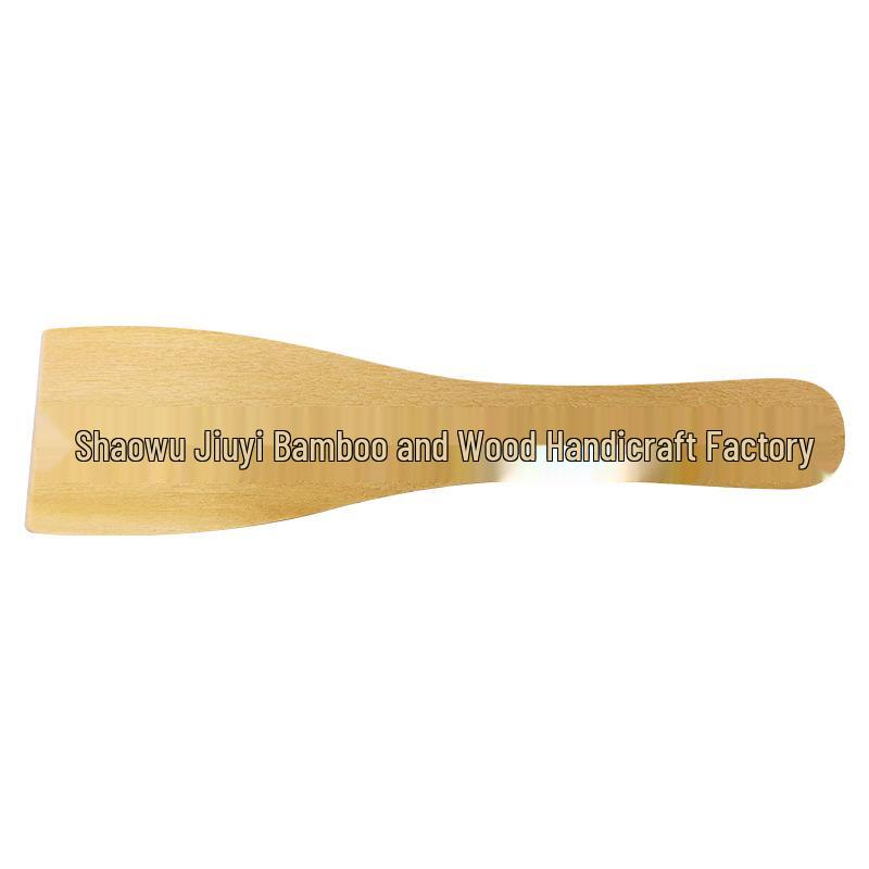 Eco-Friendly Bamboo Spatula with Long Handle - Non-Stick Rice Cooker & Small Wooden Kitchen Tool