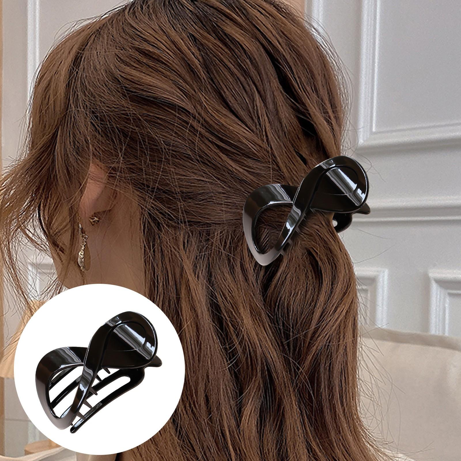 

Заколка для волос в форме конского хвоста в форме 8, полая и женская заколка для волос, женские элегантные французские шпильки для волос, стильные заколки для волос в виде пучка, подарки для женщин Крис One Size