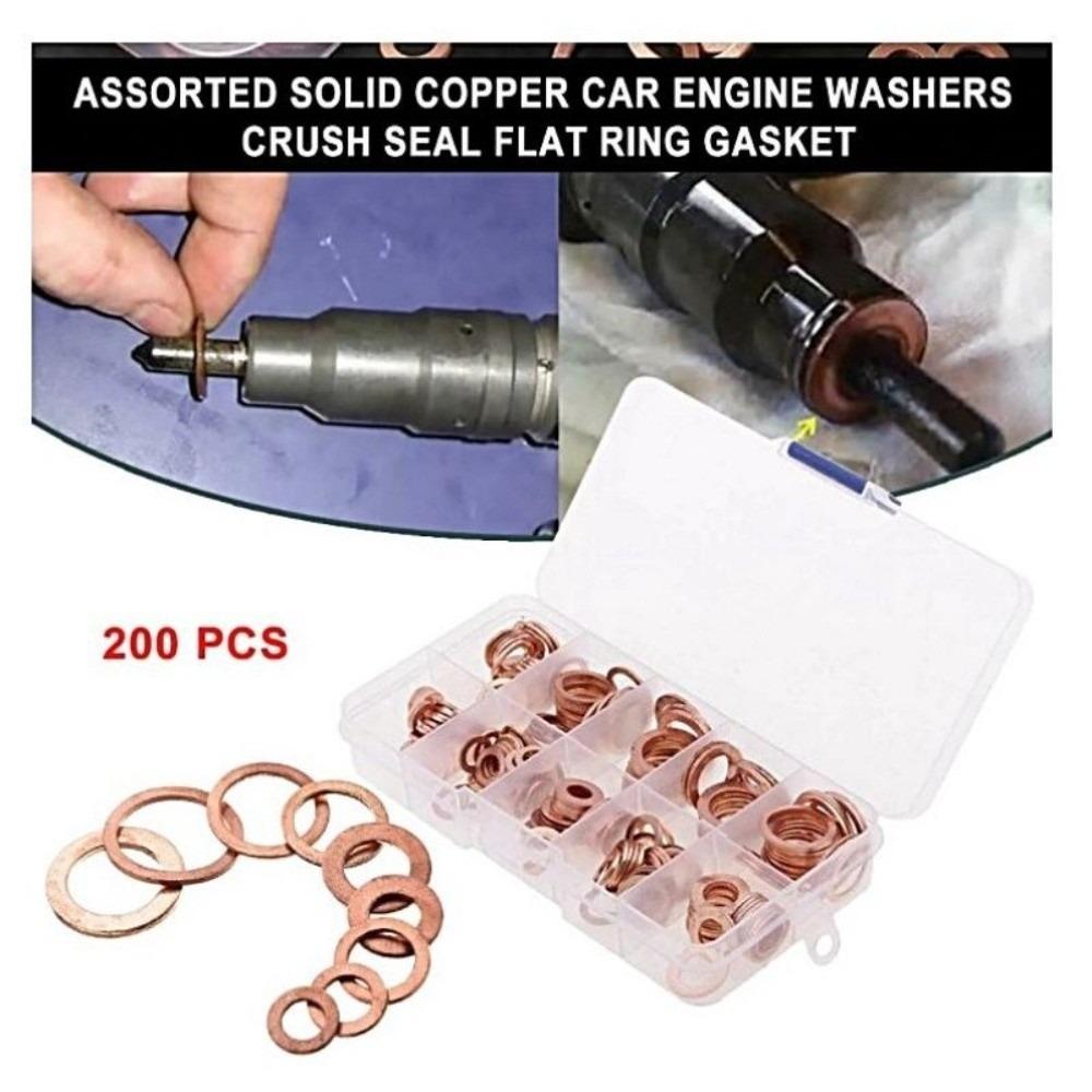 M5/M6/M8/M10/M12/M14 Copper Washer Flat Ring Seal Ring Tool Sealing Gasket  Auto Accessories