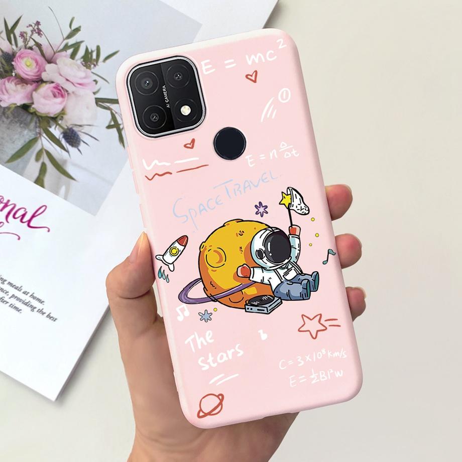 For Oppo A15 A15s Case Soft Silicone Phone Cases For OppoA15s A 15 s OppoA15 Cute Marble Moon Animals Back Cover Coque Capa Etui