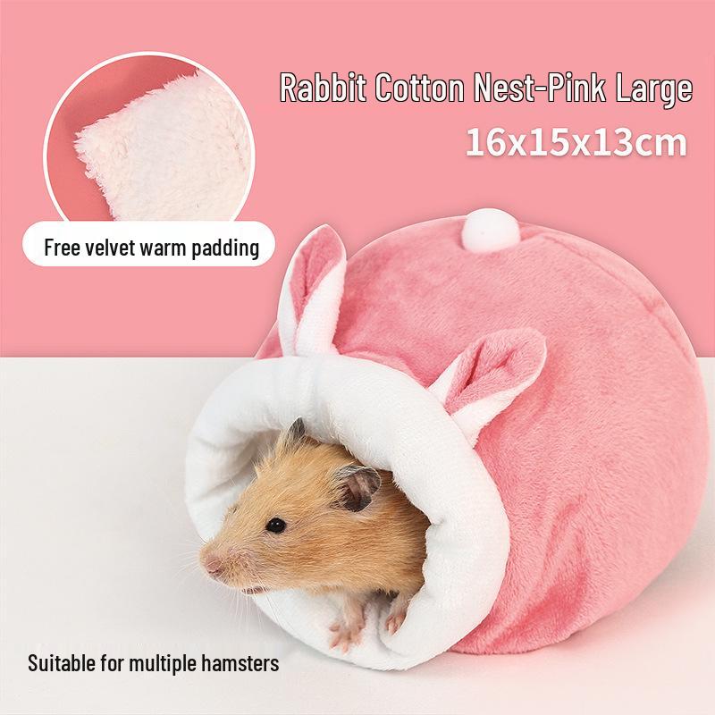Warm Cotton Nest for Hamsters and Mice - Winter Sleeping Bag House