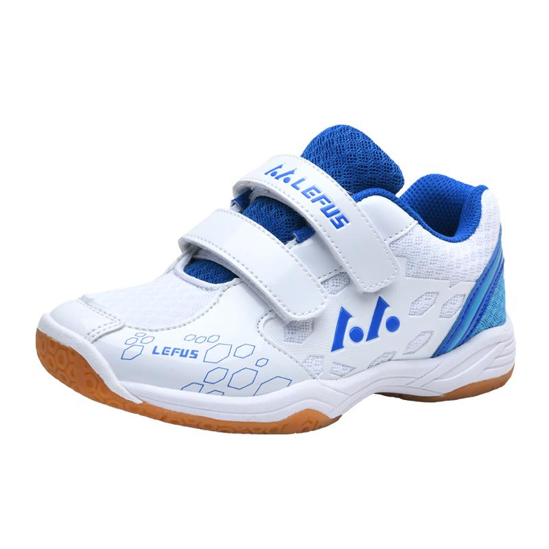 

28-37 Новые высококачественные амортизирующие противоскользящие износостойкие туфли для бадминтона, обувь для настольного тенниса, тренировочная обувь 37 синий/белый