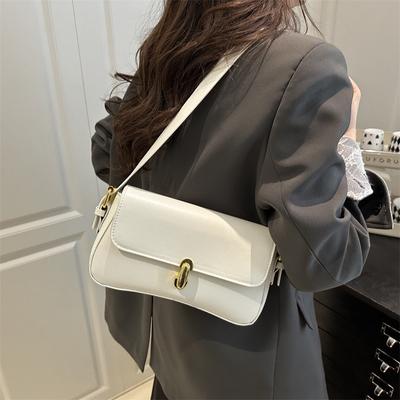 Niche Solid Color Underarm Bag New Fashion Simple Casual Versatile Portable Shoulder Bag