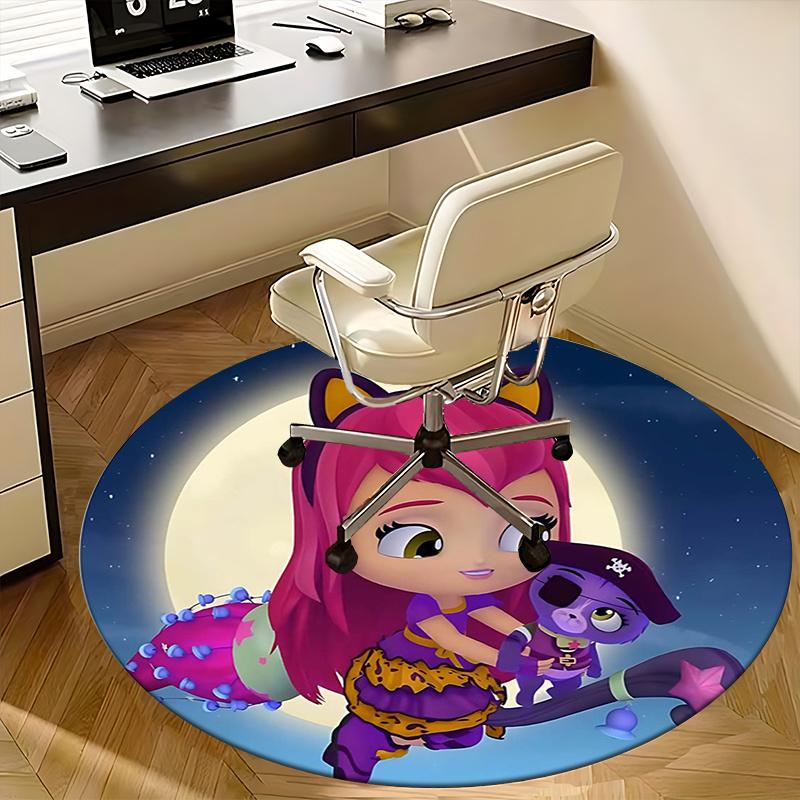 Little Charmers Chair mat Round Rug Office carpet, Non slip, Suitable for Living Rooms, Bedrooms,Decor1205760a