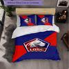 LOSC Lille FC Bettwäsche-Set 3-teilig Bettbezug-Set Dekorative Bettwäsche für Jugendzimmer Heimdekoration